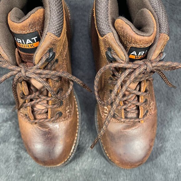 Ariat‎ Work Mid Lace SD Composite Toe Brown Leather Work Boots Size 8 B Womens - Picture 7 of 9